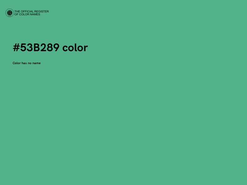 #53B289 color image
