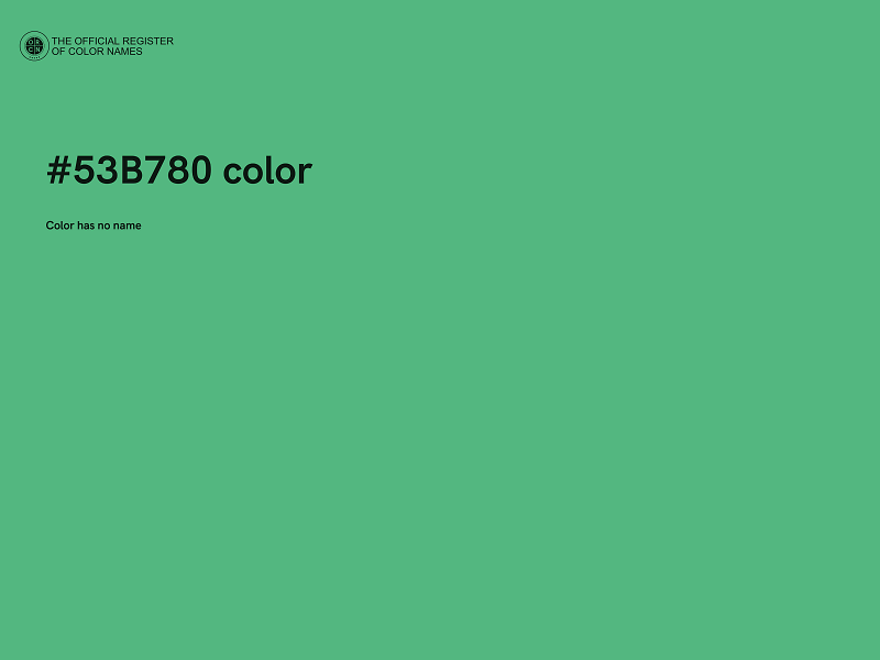 #53B780 color image