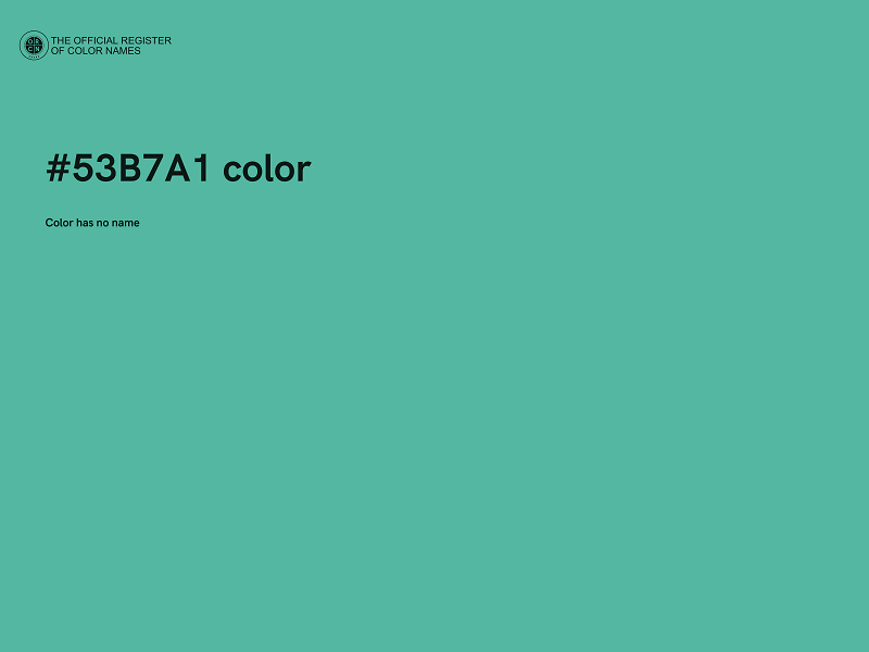 #53B7A1 color image