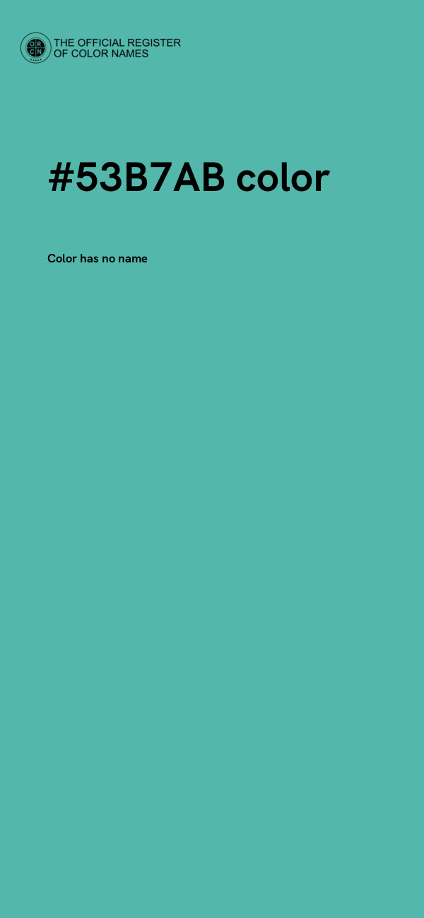 #53B7AB color image