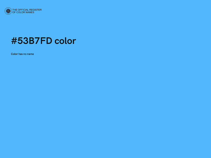 #53B7FD color image