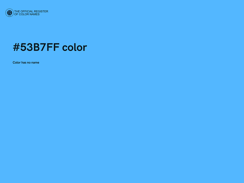 #53B7FF color image