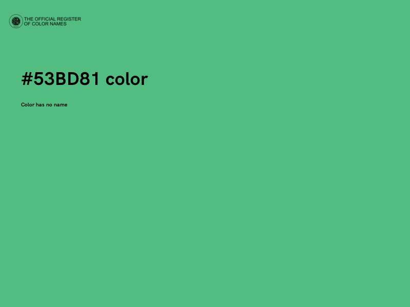 #53BD81 color image