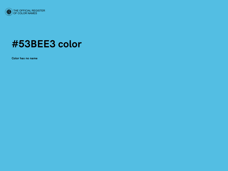 #53BEE3 color image