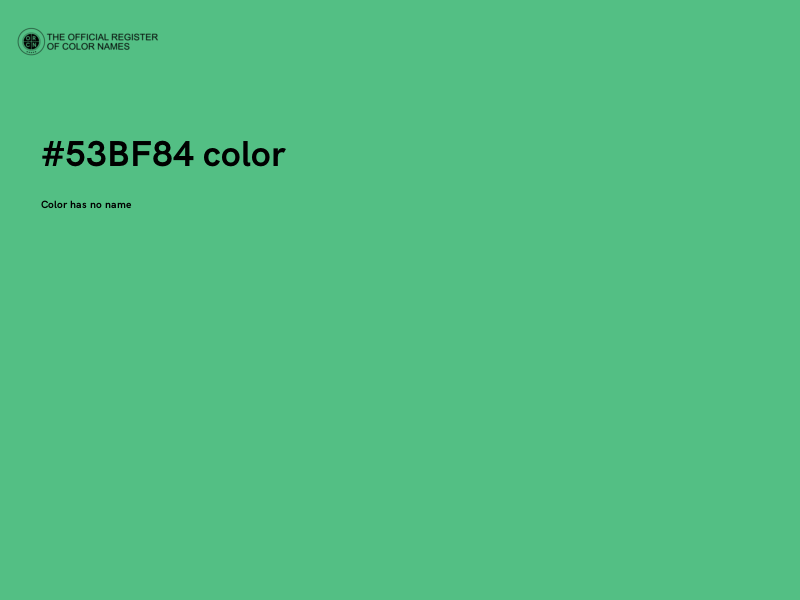 #53BF84 color image