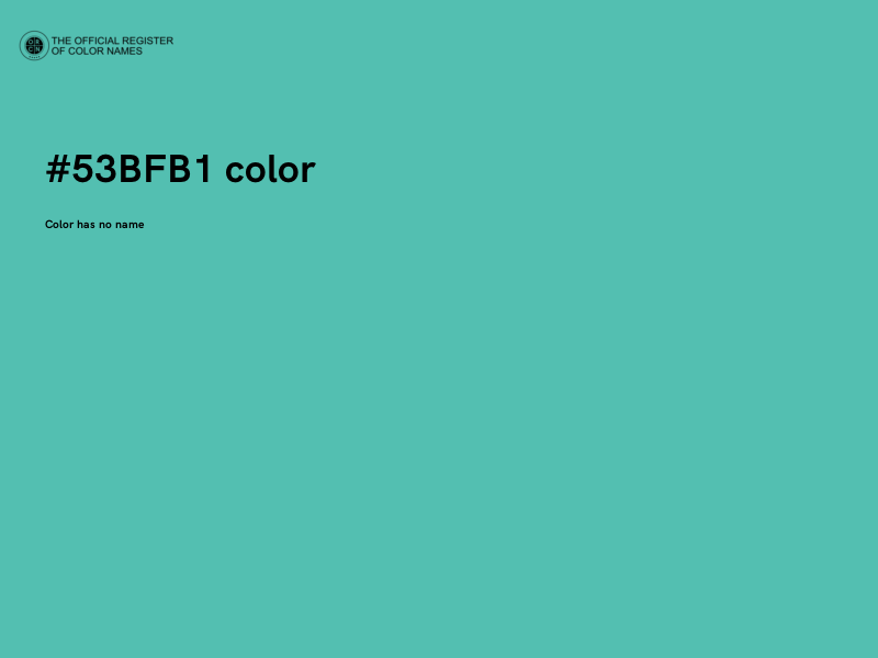 #53BFB1 color image
