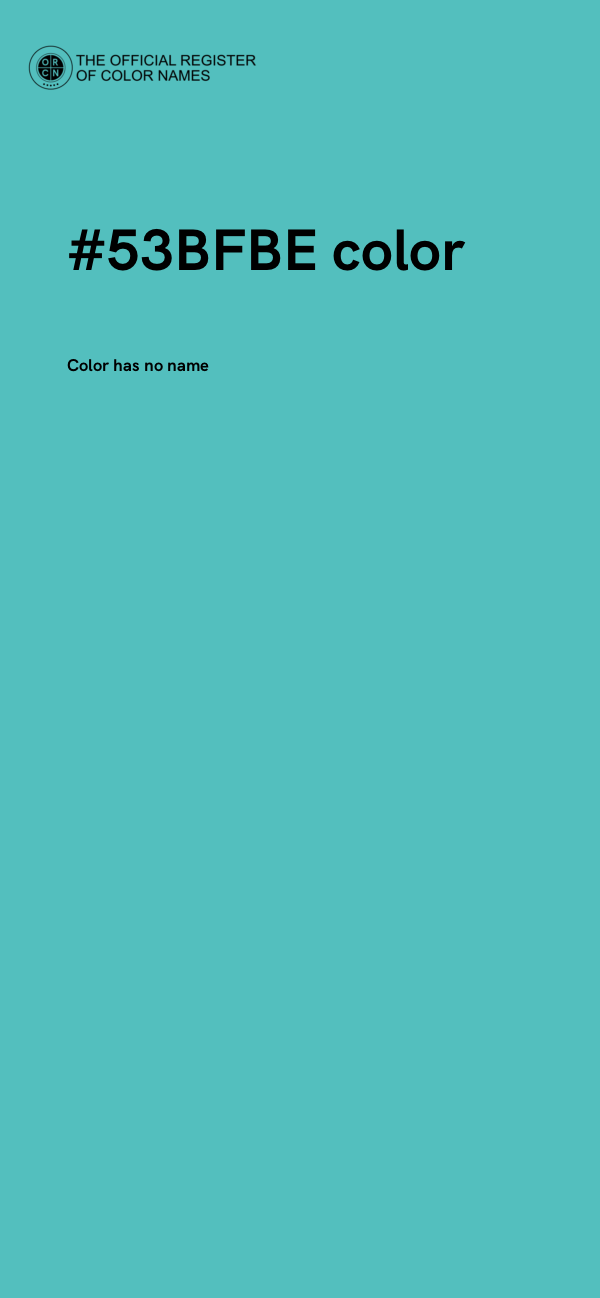#53BFBE color image