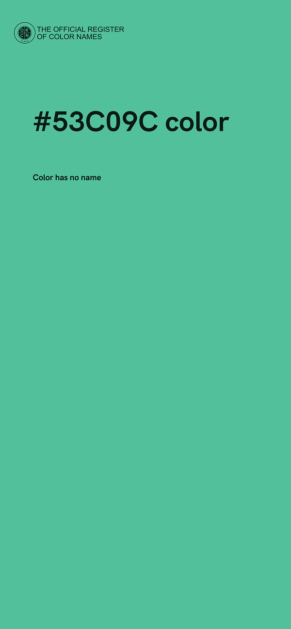 #53C09C color image