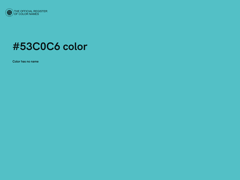 #53C0C6 color image