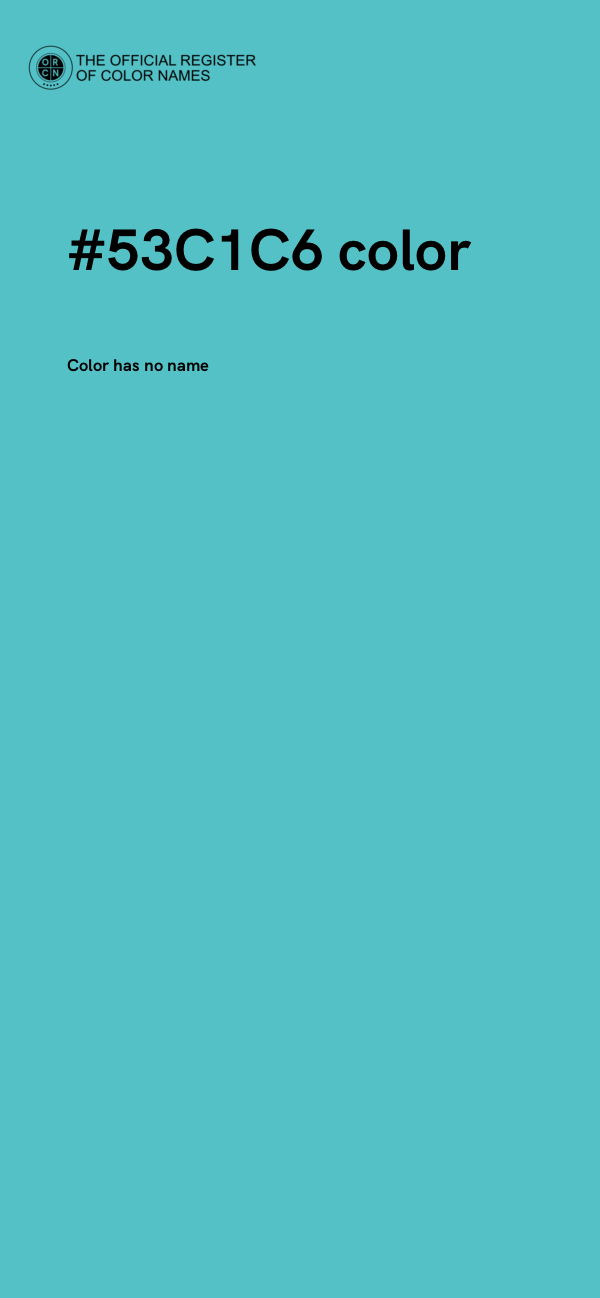 #53C1C6 color image