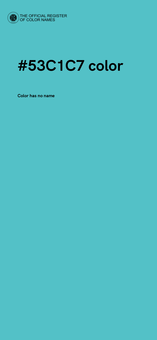 #53C1C7 color image