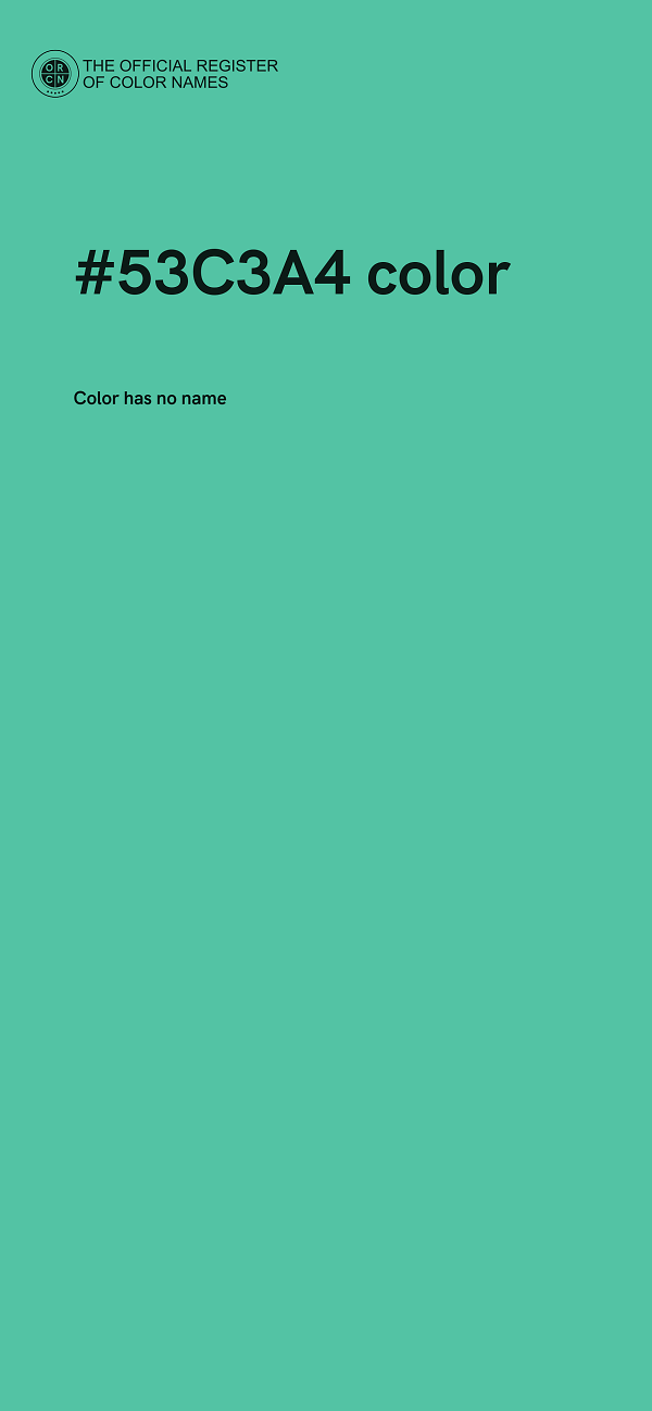 #53C3A4 color image