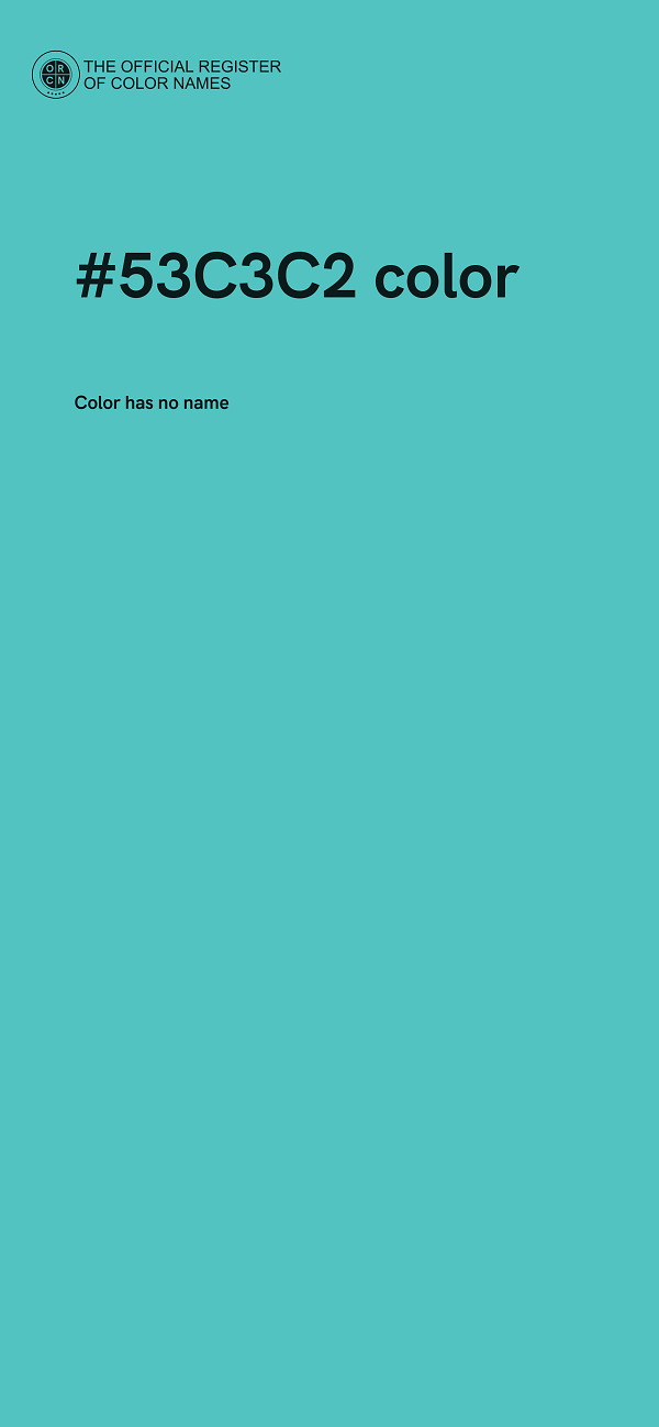 #53C3C2 color image