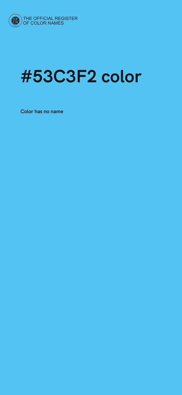 #53C3F2 color image