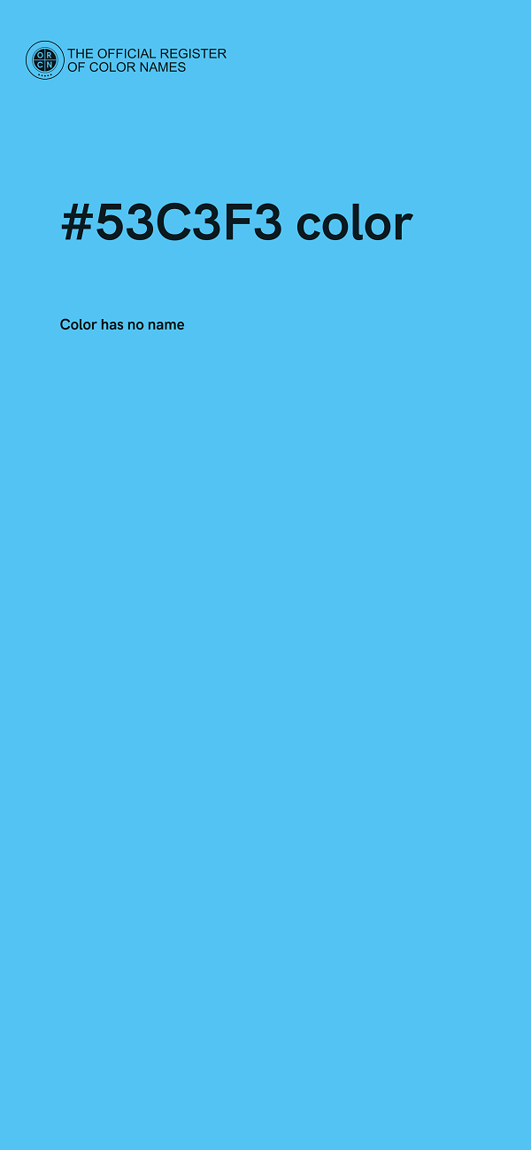 #53C3F3 color image
