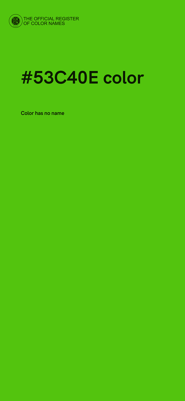 #53C40E color image