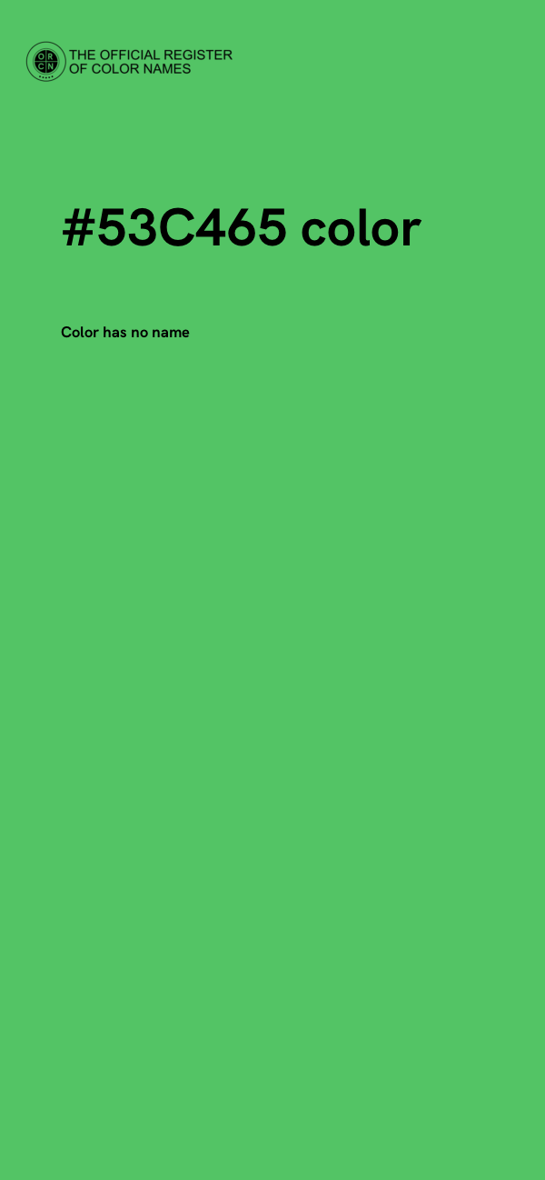 #53C465 color image
