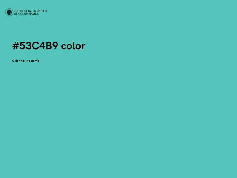 #53C4B9 color image