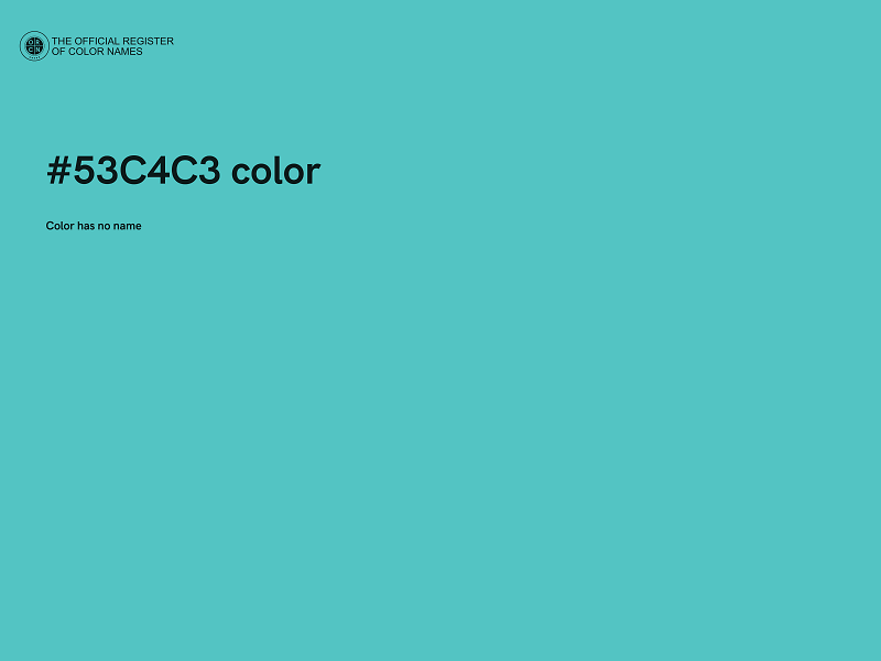 #53C4C3 color image