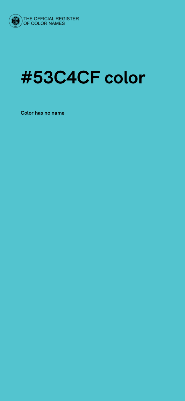 #53C4CF color image