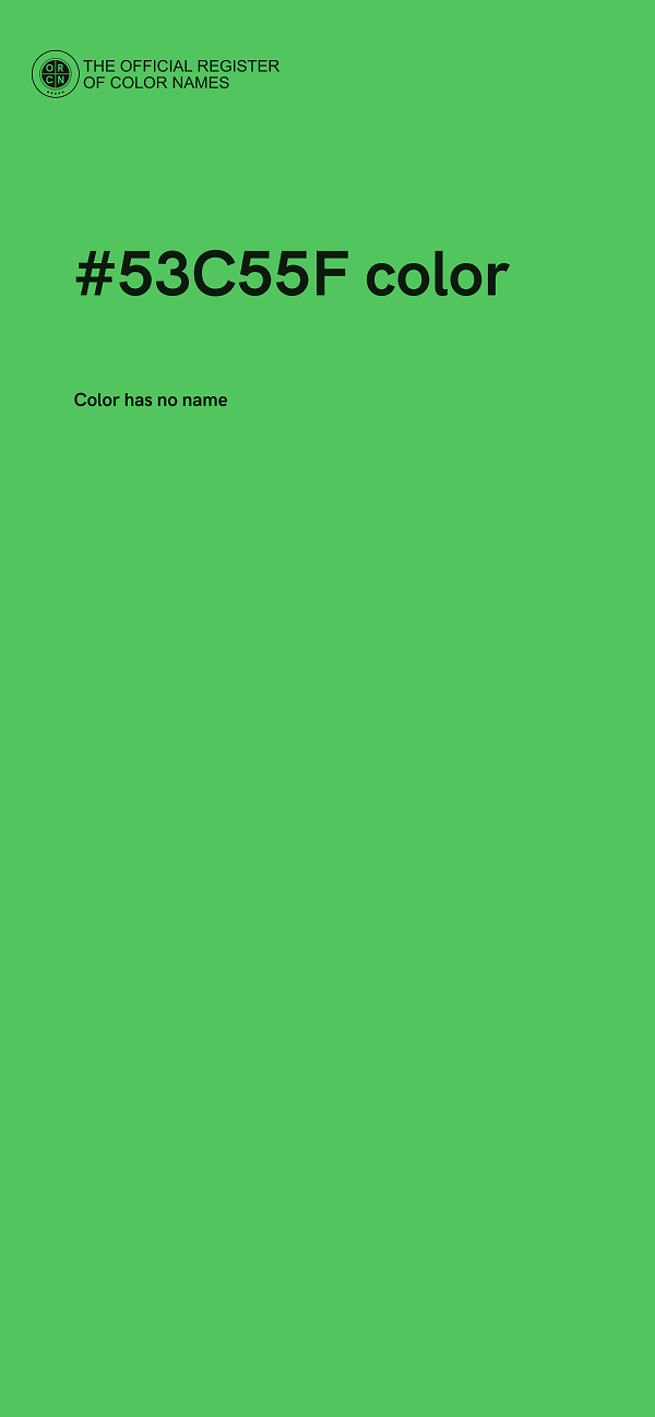 #53C55F color image