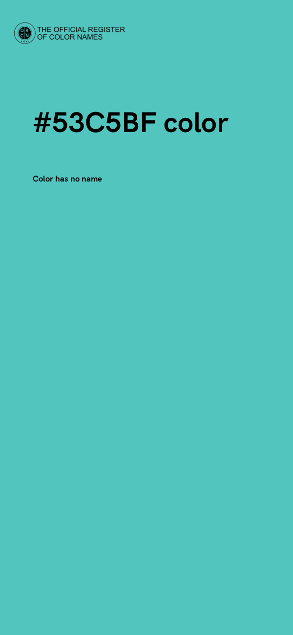 #53C5BF color image