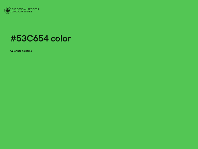 #53C654 color image