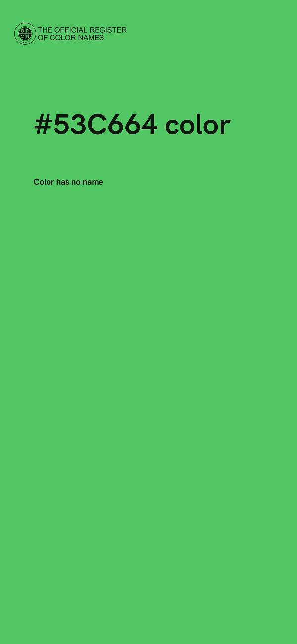 #53C664 color image