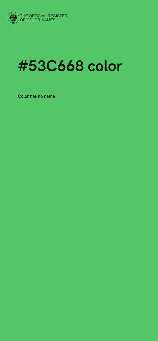 #53C668 color image