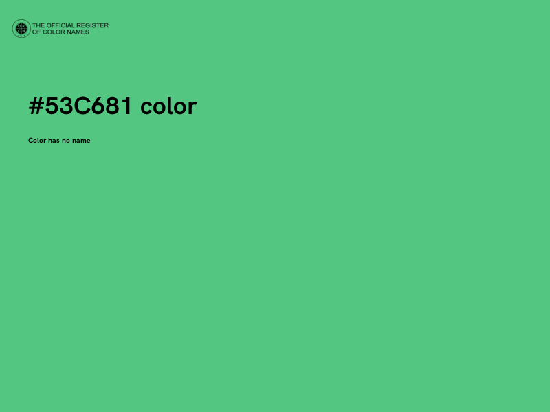 #53C681 color image