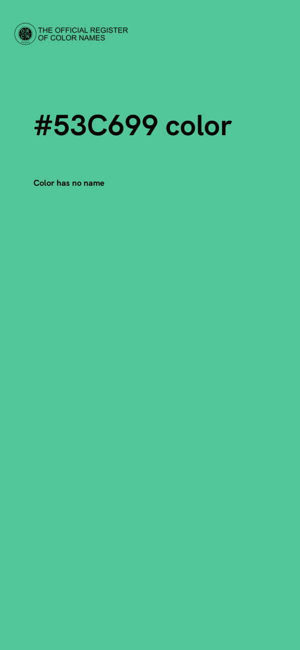 #53C699 color image