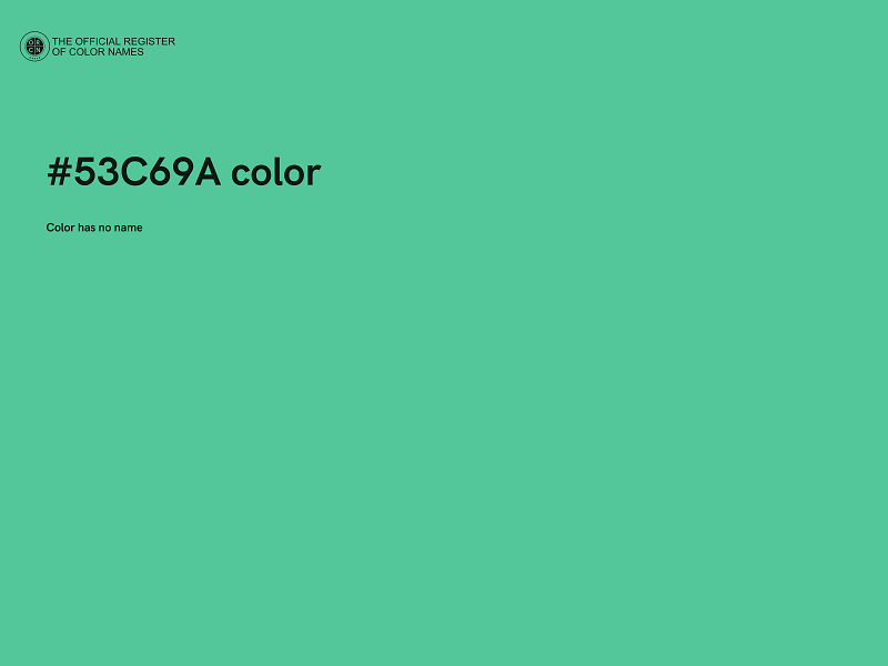 #53C69A color image