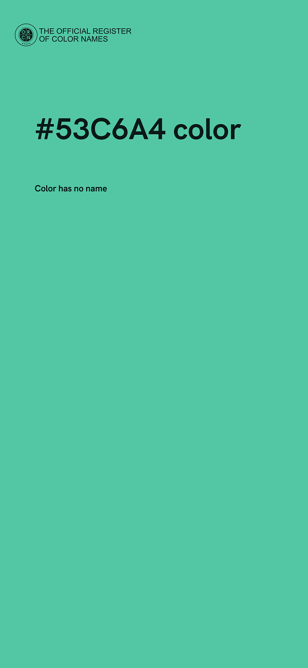 #53C6A4 color image