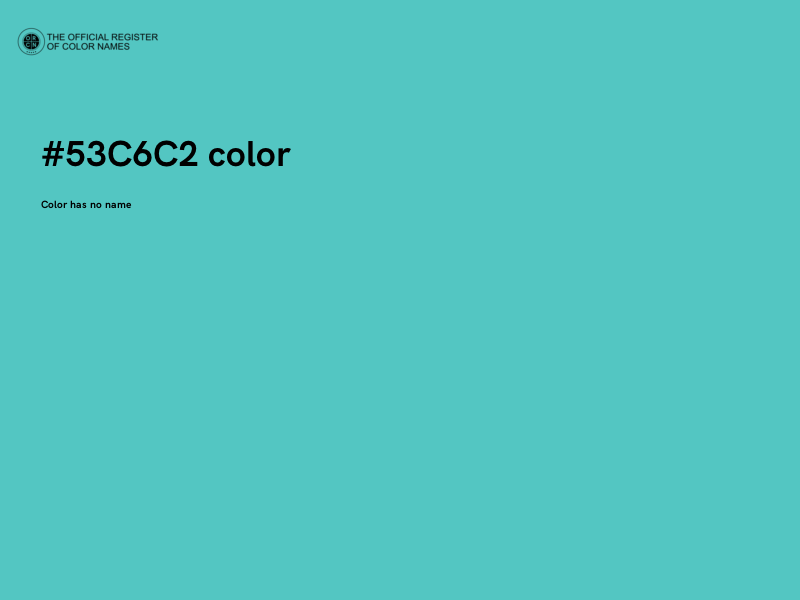 #53C6C2 color image