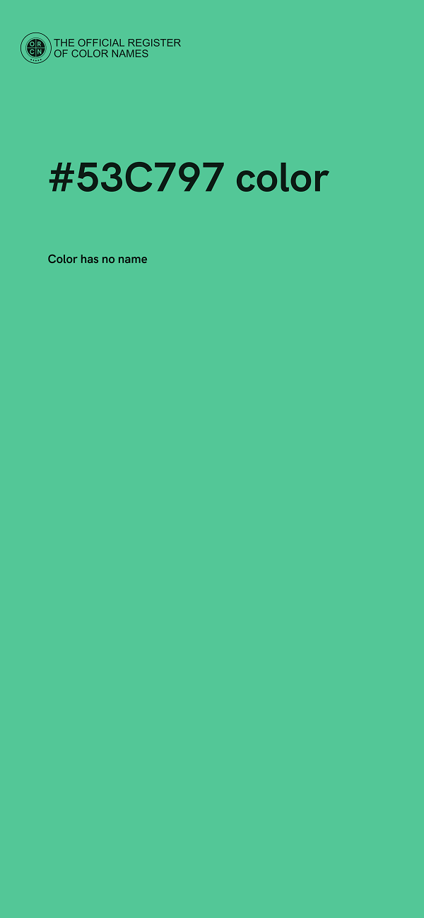 #53C797 color image