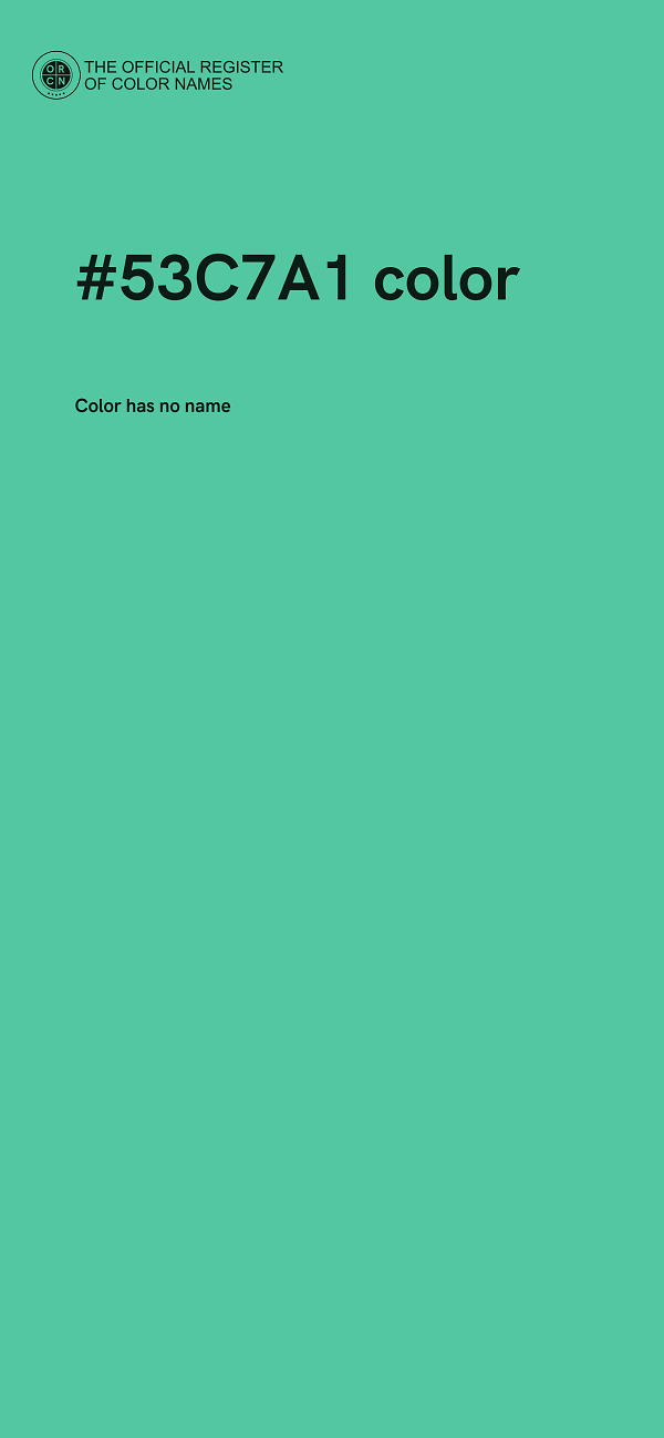 #53C7A1 color image