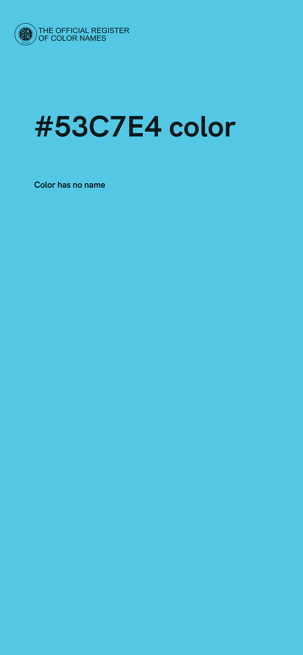 #53C7E4 color image
