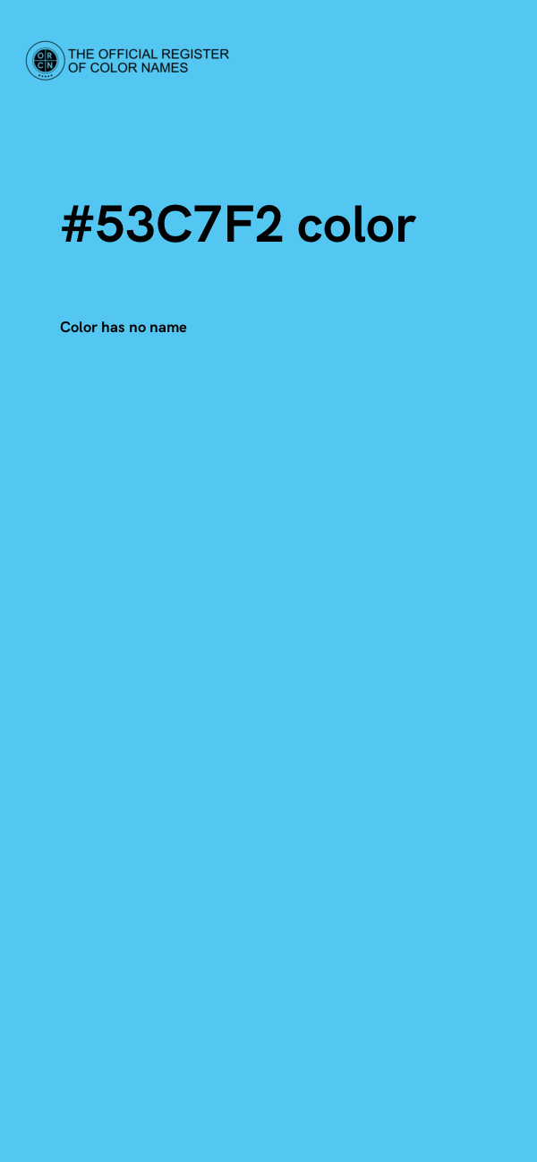 #53C7F2 color image