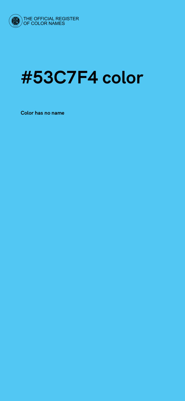 #53C7F4 color image