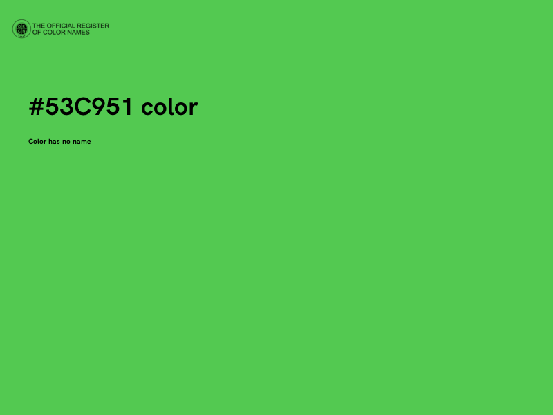 #53C951 color image