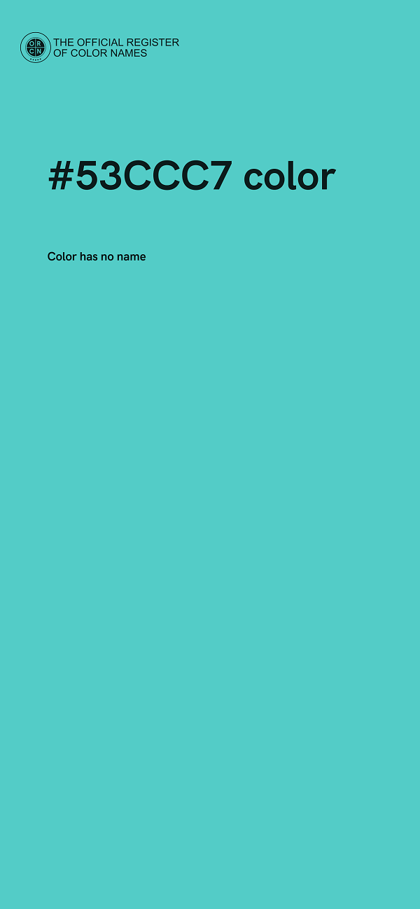 #53CCC7 color image