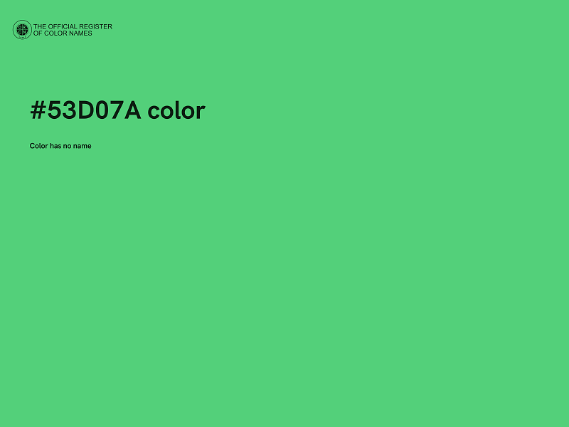 #53D07A color image