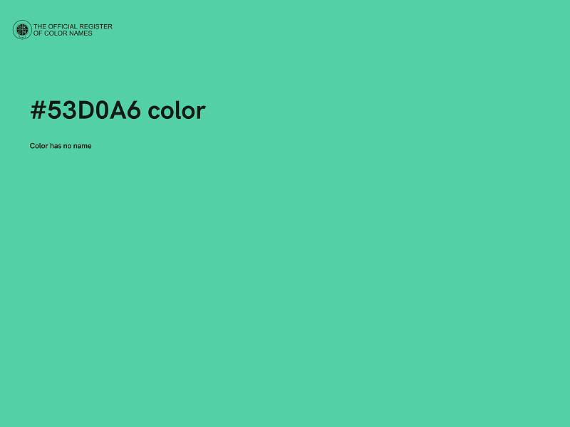 #53D0A6 color image