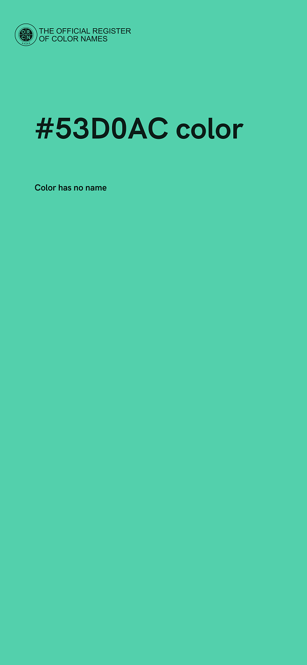 #53D0AC color image