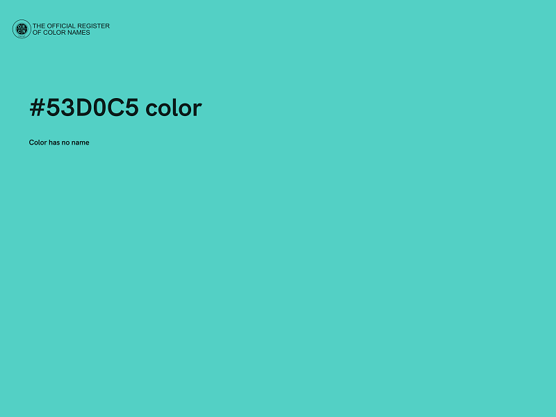 #53D0C5 color image