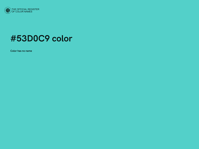 #53D0C9 color image
