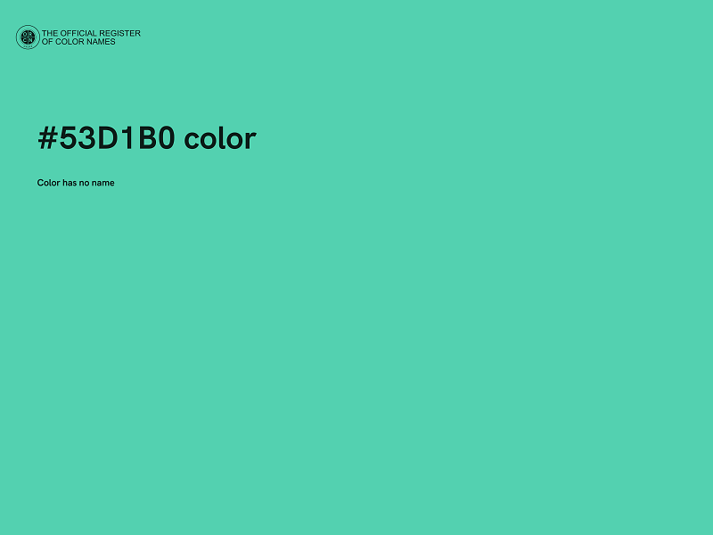 #53D1B0 color image