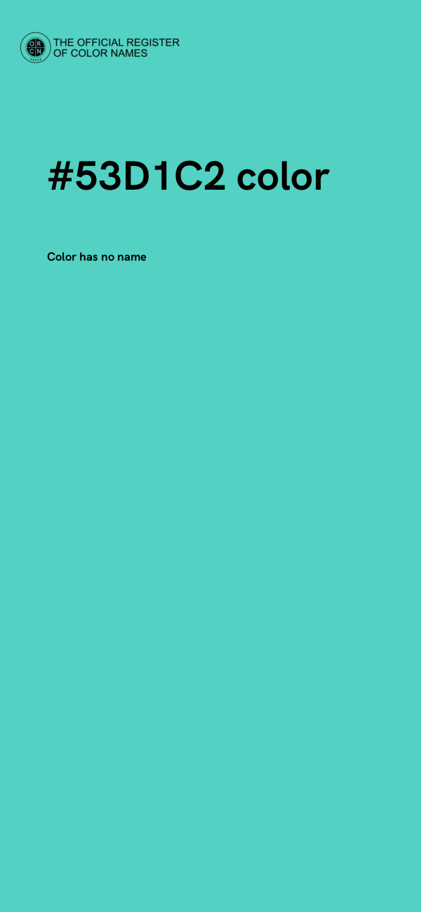 #53D1C2 color image