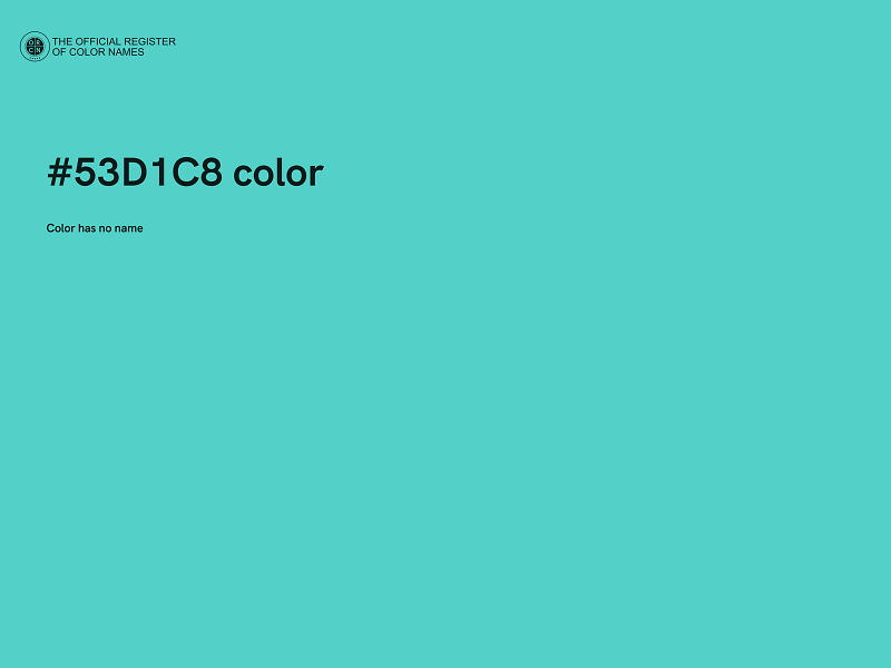 #53D1C8 color image