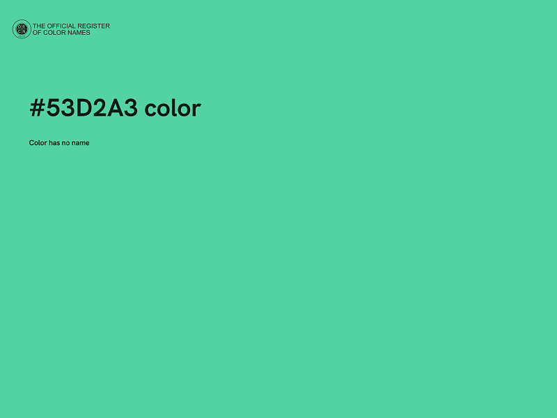 #53D2A3 color image